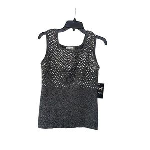 NWT Once Again metallic sequin tank top